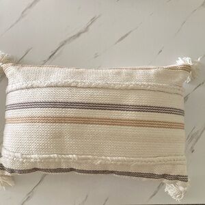 Beachy accent pillow perfect for any space woven pillow cover with insert